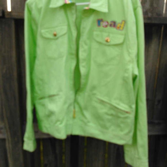 CHARTREUSE GREEN LIGHT HOUSE APPAREL JACKET - Picture 7 of 7